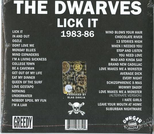 Lick it. The Psychedelic Years 1983-1986 - CD Audio di Dwarves - 2