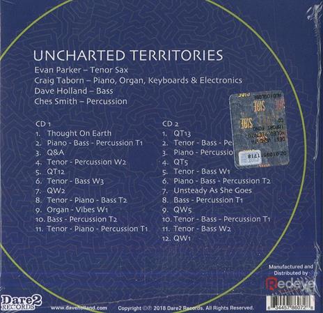 Uncharted Territories - CD Audio di Dave Holland,Evan Parker - 2