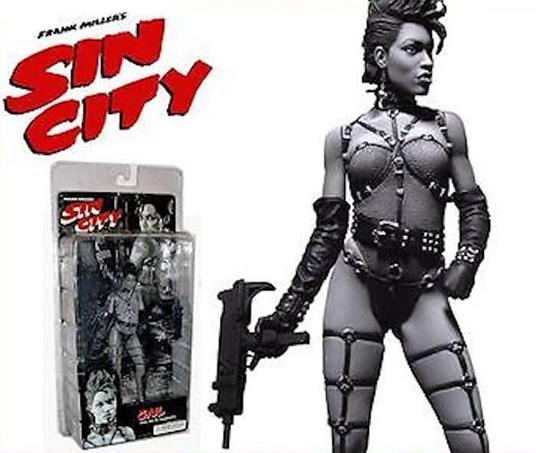 Sin City Action Figure Gail Black & White + Uzi Handcuffs