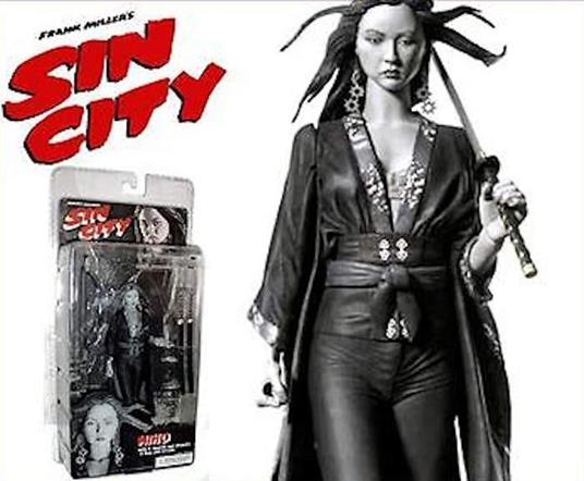 Sin City Action Figure Miho Black & White + Swords Bow - 2