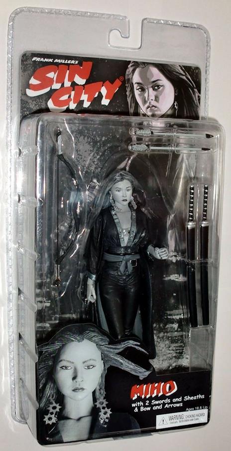 Sin City Action Figure Miho Black & White + Swords Bow - 4