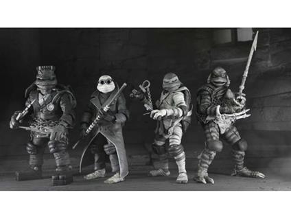 Um X Tartarughe Ninja Turtles Black & White 4pack Af Action Figura Neca