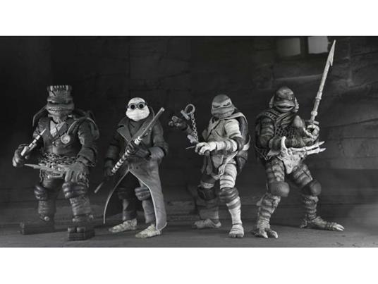 Um X Tartarughe Ninja Turtles Black & White 4pack Af Action Figura Neca