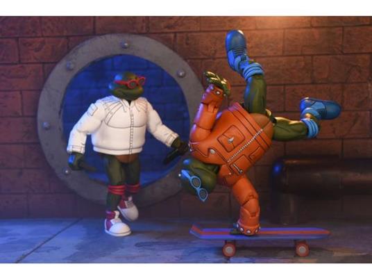 Tartarughe Ninja Cart Punk Leo & Punk Raph 2pack Af Action Figura Neca