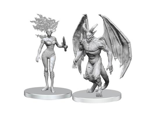 Pathfinder Deep Cuts Unpainted Miniatures Gargoyle & Shae Wizbambino