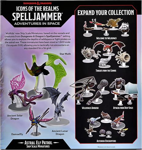 D&d Icons Of The Realms Spelljammer Adventures In Space Pre-painted Miniatures Ship Scale - Astral Elf Patrol Wizkids - 4