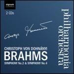 Sinfonie n.2, n.4 - CD Audio di Johannes Brahms,Christoph von Dohnanyi,Philharmonia Orchestra