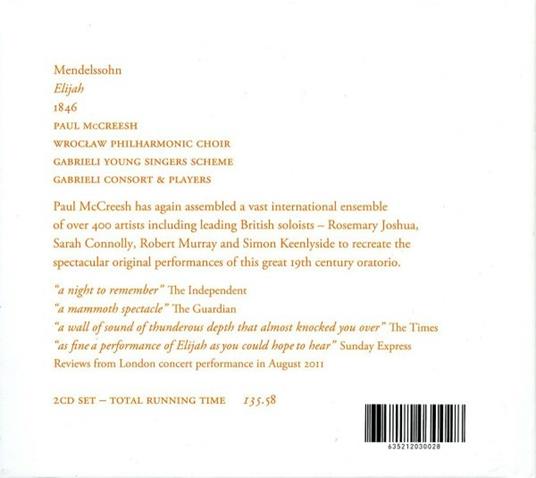 Elijah - CD Audio di Felix Mendelssohn-Bartholdy - 2