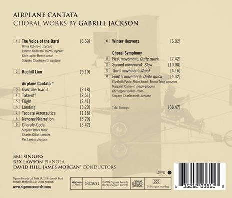 Airplane Cantata - CD Audio di Gabriel Jackson - 2