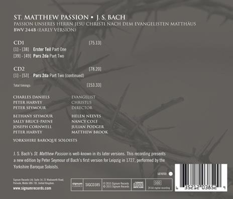 La Passione Secondo Matteo - CD Audio di Johann Sebastian Bach - 2