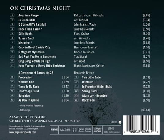On Christmas Night - CD Audio di Benjamin Britten - 2