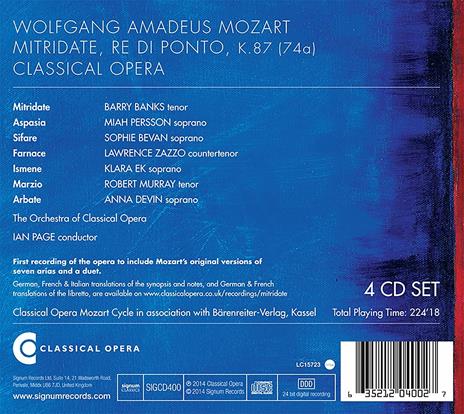 Mitridate, Re di Ponto - CD Audio di Wolfgang Amadeus Mozart - 2