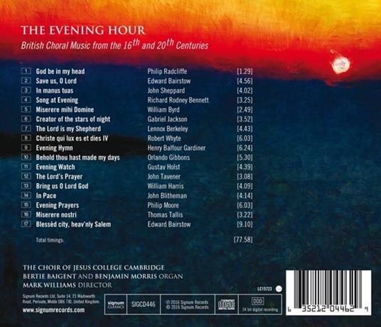 Evening Hour - CD Audio di Choir Of Jesus College Cambridge - 2