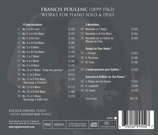 Opere per pianoforte solo e a due - CD Audio di Francis Poulenc - 2