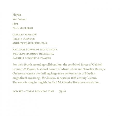 The Seasons, 1801 - CD Audio di Franz Joseph Haydn - 2