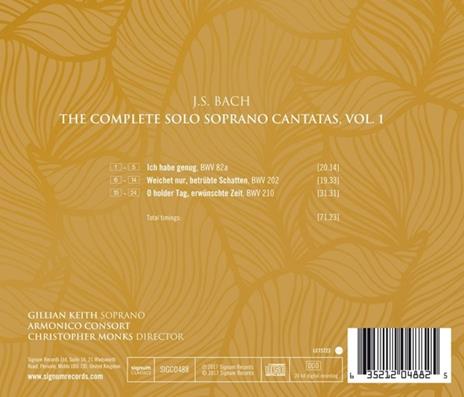 Solo Soprano Cantatas Vol - CD Audio di Johann Sebastian Bach - 2