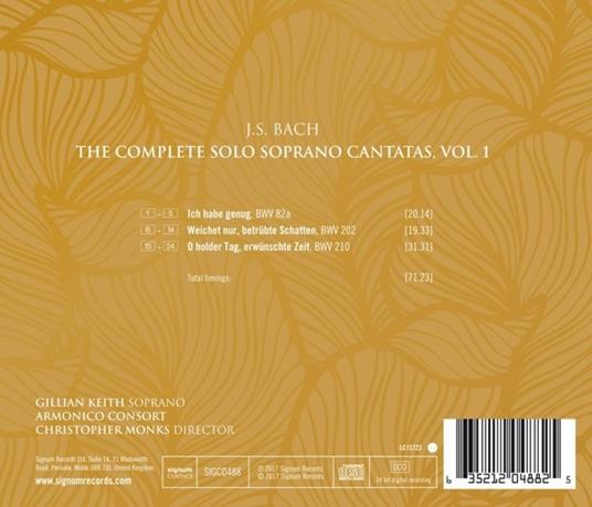 Solo Soprano Cantatas Vol - CD Audio di Johann Sebastian Bach - 2