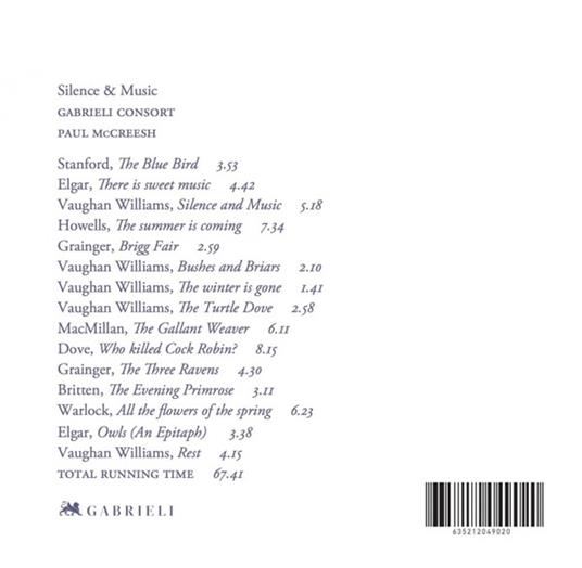 Silence & Music - CD Audio di Gabrieli Consort - 2