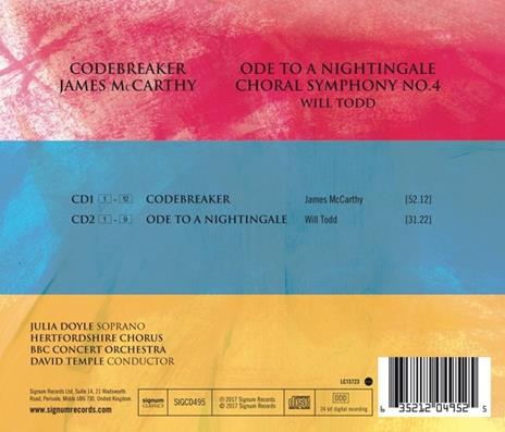 Codebreaker-Ode To A Nightingale - CD Audio di Mccarthy-Todd - 2