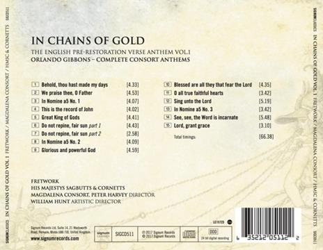 In Chains Of Gold - CD Audio di Orlando Gibbons - 2