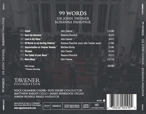 99 Words - CD Audio di Voce Chamber Choir - 2