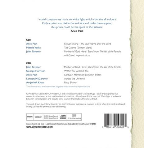 White Light. The Space Between - CD Audio di O-Modernt - 2