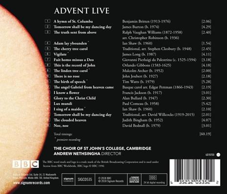 Advent Live - CD Audio di Choir of St. John's College Cambridge - 2