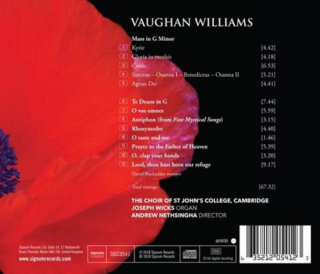 Mass In G Minor - CD Audio di Ralph Vaughan Williams - 2