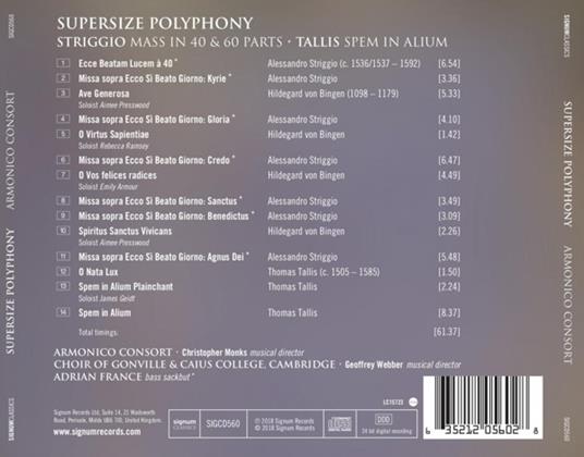 Supersize Polyphony - CD Audio di Armonico Consort - 2