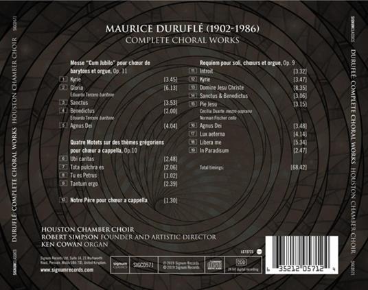 Complete Choral Works - CD Audio di Maurice Duruflé - 2