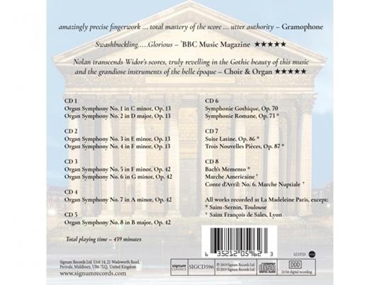 Widor - Complete Organ Works - CD Audio di Joseph Nolan - On Cavaille-Coll Organs - 2