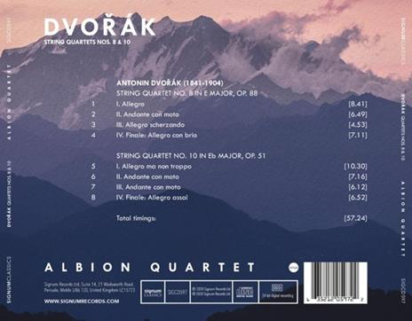 String Quartets 8 & 10 - CD Audio di Antonin Dvorak - 2