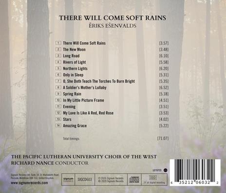 Esenvalds.There Will Come Soft Rains - CD Audio di Pacific Lutheran Choir Of The West - 2