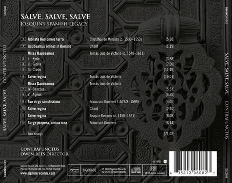 Victoria-Guerrero-Morales . Salve, Salve, Salve - CD Audio di Contrapunctus-Owen Rees - 2