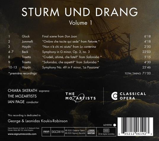 Haydn-Gluck-Vanhal.Sturm Und Drang Vol.1 - CD Audio di Mozartists-Ian Page-Chiara Skerath - 3