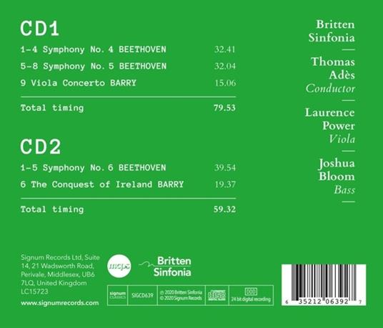 Beethoven & Barry Vol.2 - CD Audio di Britten Sinfonia - Thomas Ades - 2