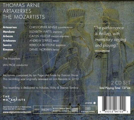 Artaxerxes - CD Audio di Mozartists - 2