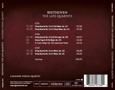 Beethoven. The Late Quartets - CD Audio di Ludwig van Beethoven,Calidore String Quartet - 2