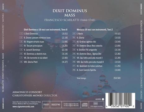 Dixit Dominus - Mass - CD Audio di Francesco Scarlatti,Armonico Consort - 2