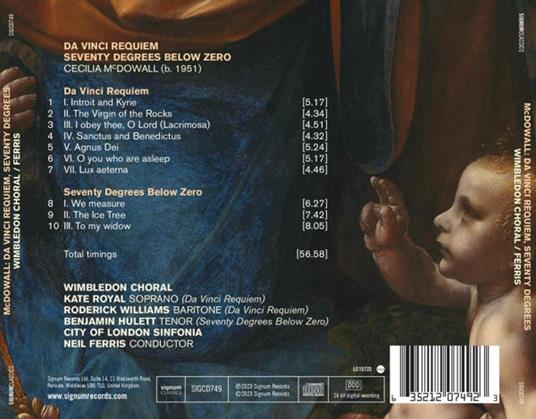Da Vinci Requiem, Seventy Degrees Below Zero - CD Audio di Cecilia McDowall - 2
