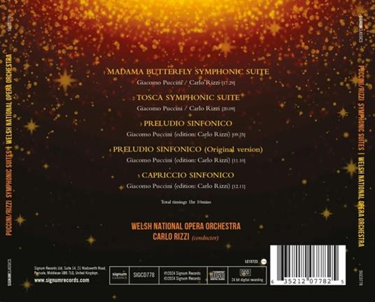 Symphonic Suites - CD Audio di Giacomo Puccini,Carlo Rizzi - 2