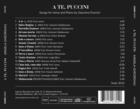 A Te, Puccini - CD Audio di Giacomo Puccini,Angela Gheorghiu - 2