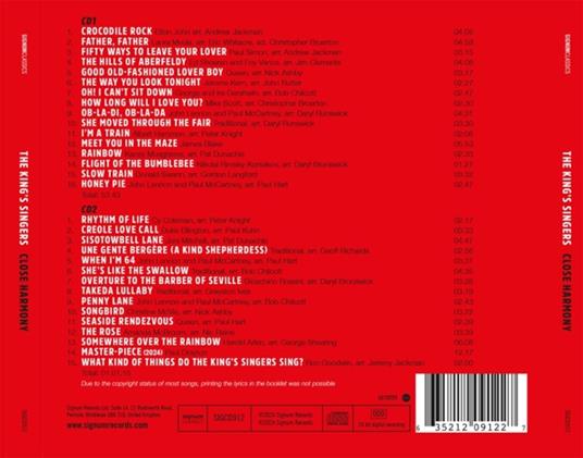 Close Harmony - CD Audio di King's Singers - 2