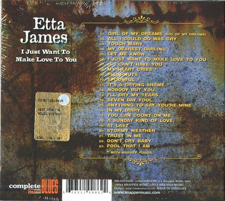I Just Want to Make Love to You - CD Audio di Etta James - 2