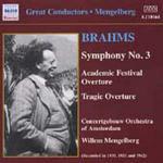 Sinfonia n.3 - Sinfonia n.1 (III movimento) - CD Audio di Johannes Brahms,Royal Concertgebouw Orchestra,Willem Mengelberg