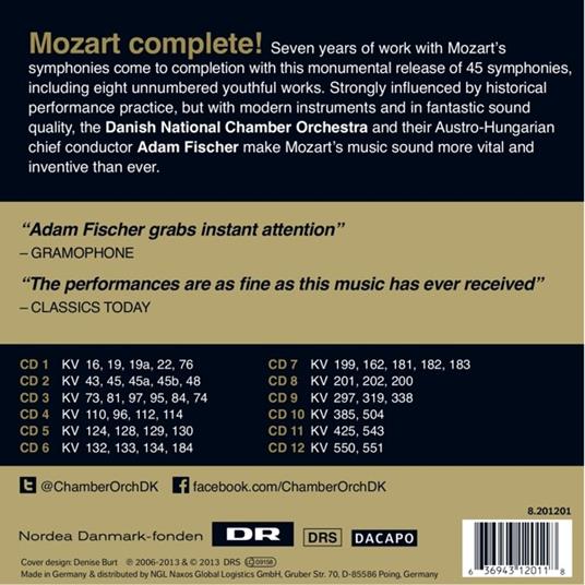 45 Sinfonie - CD Audio di Wolfgang Amadeus Mozart,Adam Fischer - 2