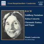 Variazioni Goldberg - Concerto italiano - Fantasia cromatica e fuga - CD Audio di Johann Sebastian Bach,Wanda Landowska