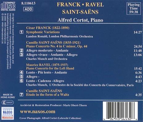 Concerto X Pf n.4 Op.44, Studio in Forma di Valzer - CD Audio di Camille Saint-Saëns,Alfred Cortot - 2