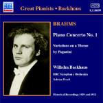 Concerto per pianoforte n.1 - Variazionisu un tema di Paganini - Rapsodie ungheresi op.79, n.1, n.2 - CD Audio di Johannes Brahms,Wilhelm Backhaus