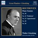 Sonate per pianoforte n.20, n.21, n.23, n.28, n.30 - CD Audio di Ludwig van Beethoven,Walter Gieseking